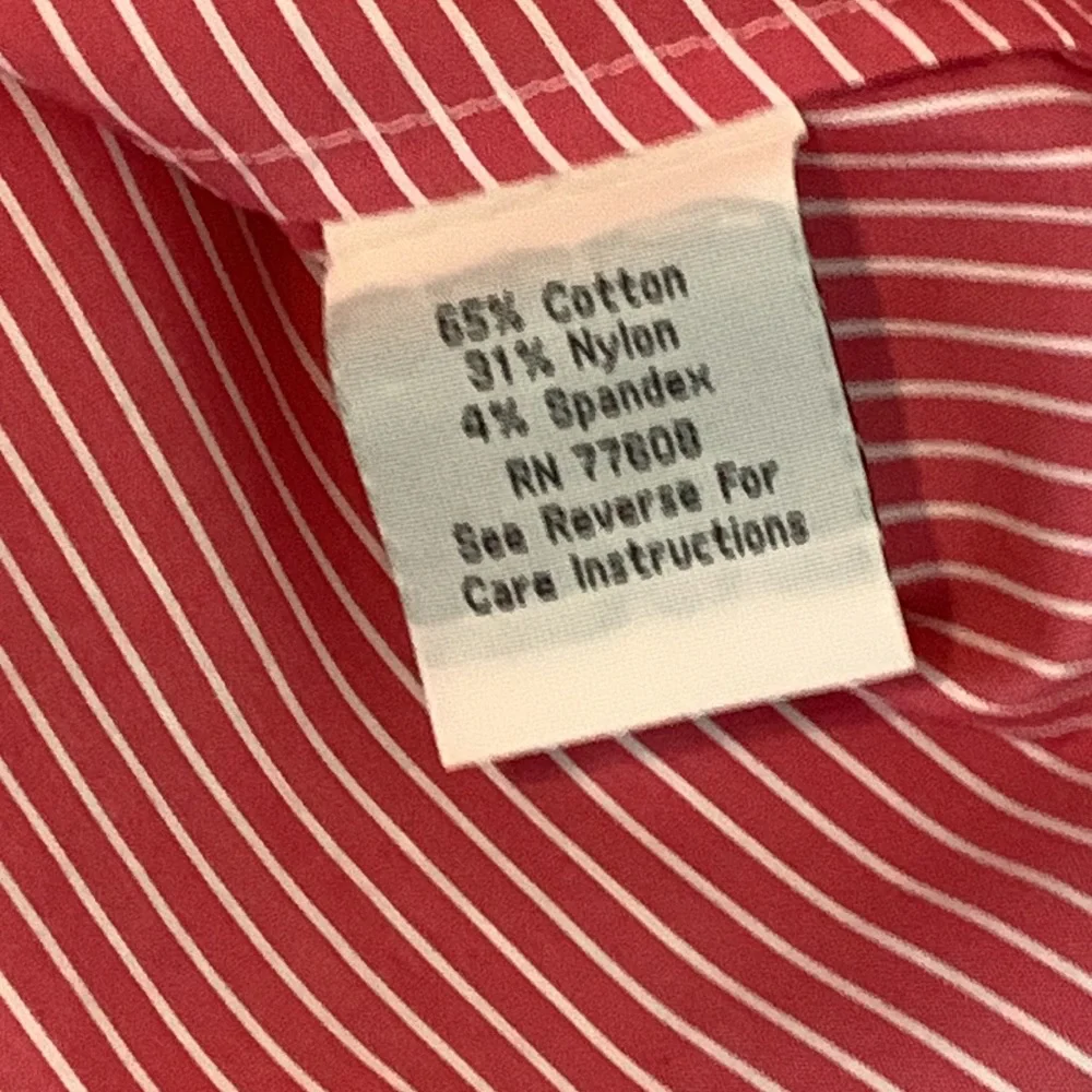 J. PETERMAN WOMENS 1950'S TIE FRONT BLOUSE STRIPED BUTTON DOWN - Picture 9 of 10